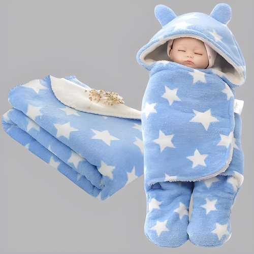 Wearable Blanket and Star Wrapper Durable Cotton for Baby Boys & Girls(Assorted Color)